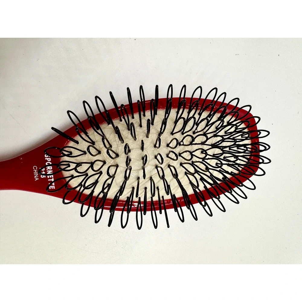 Spornette 215 Super Looper‎ Hair Extension Wig Brush Red Looped Bristle Paddle